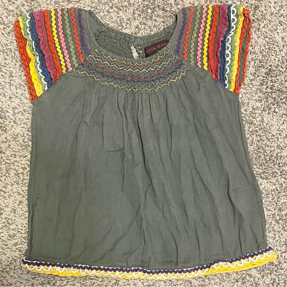 Antik Batik Toddler Girl Blouse. Size 6.